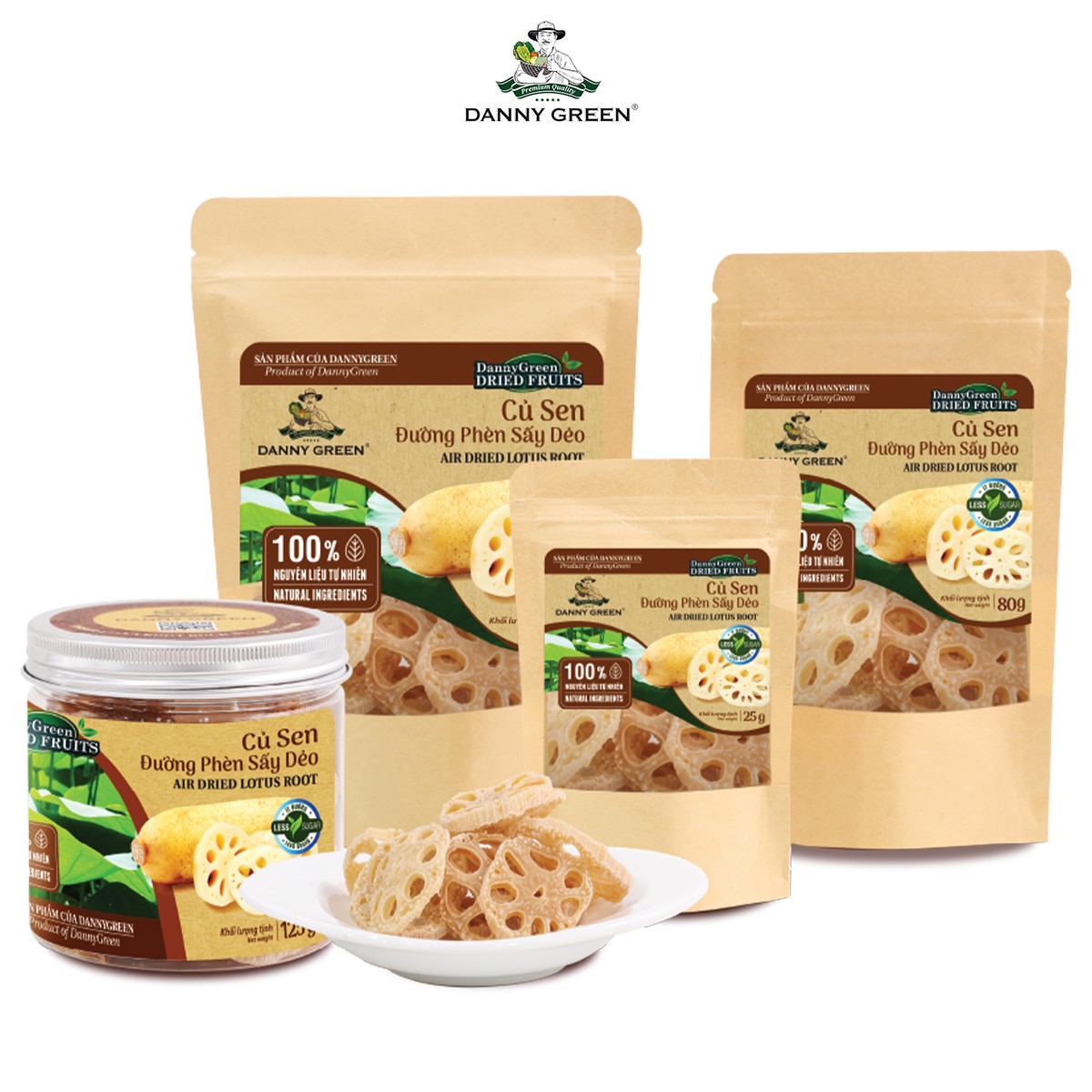 Củ Sen Đường Phèn Sấy Dẻo DannyGreen